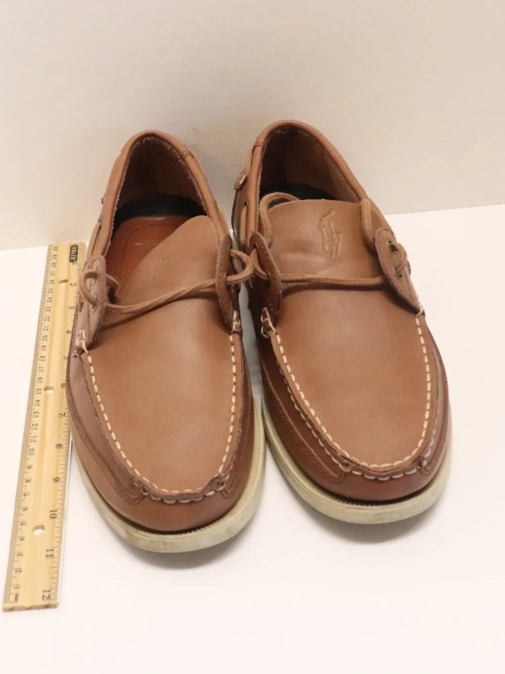 Polo Shoes Barx Leather Upper PU Lining 0862 D14 Size 10D Tan